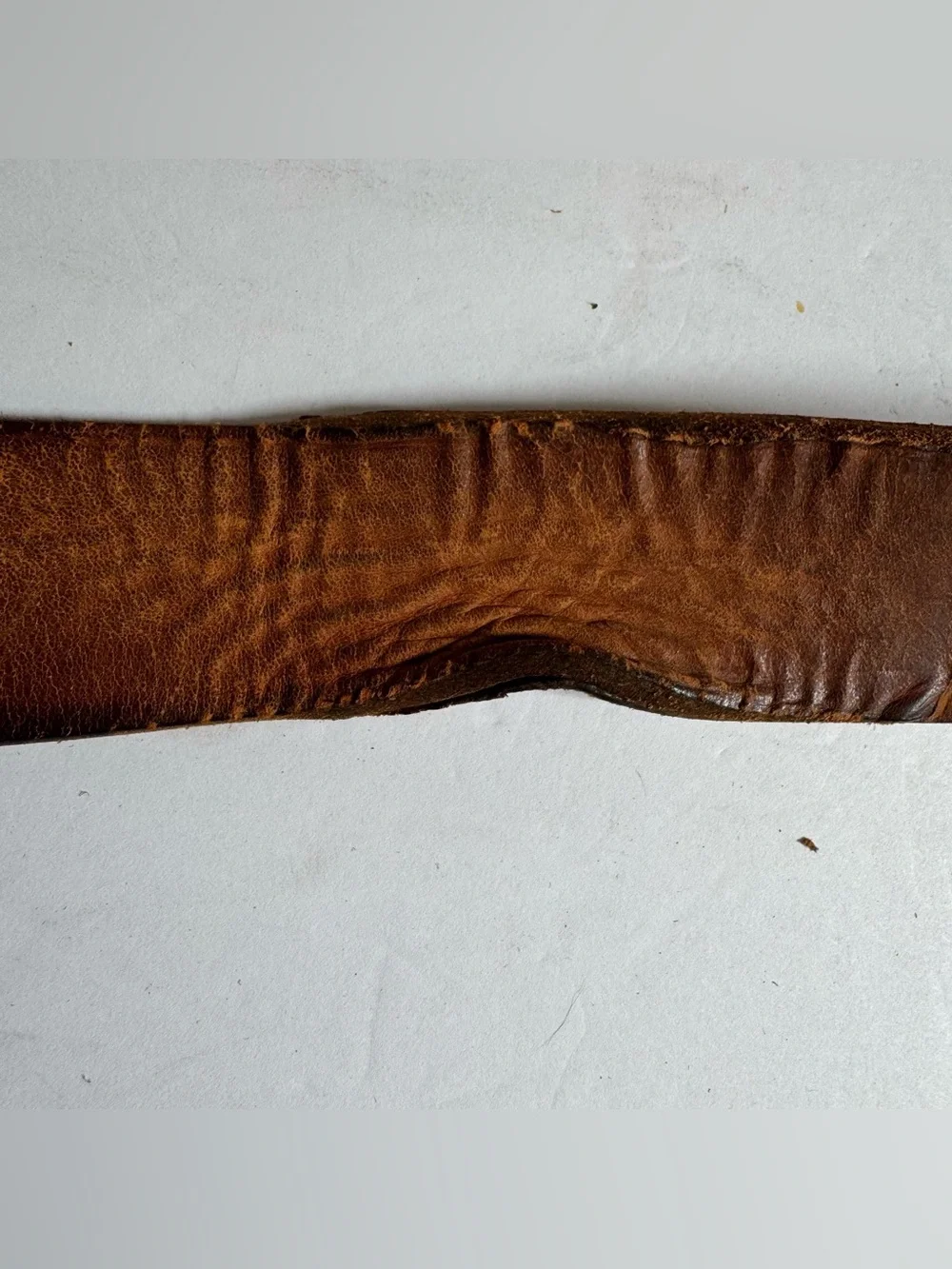 Vintage Handmade Wrench Buckle Distressed Leather Belt Pipefitter Workwear 42